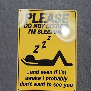 Yellow 'Do Not Disturb' Sign